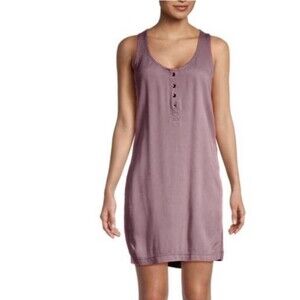 Splendid Small Viscose Purple Twill Tank Dress Ribbed Side Panels NWT $138